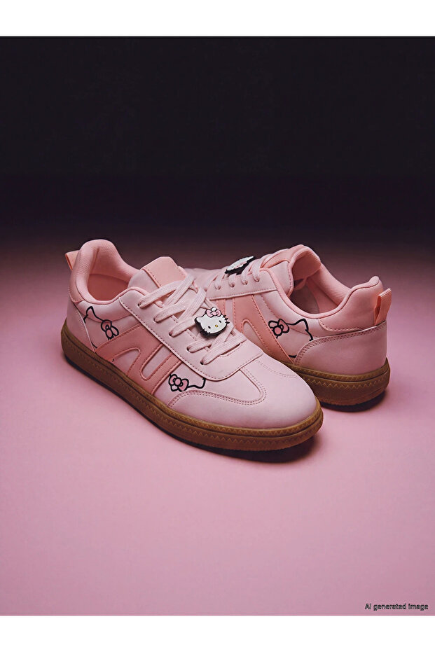 Lcw Steps Pink Hello Kitty Printed Girl's Sneakers