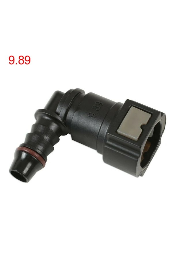 9.89-ID8 bend Car Fuel Line Coupler Hose Quick Connect ID8 7.89 9.89 11.8 Rubber Nylon Oil Line Pipe