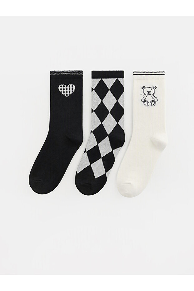 I Embroidered Women's Socks 3-Piece Set from Freezen Store