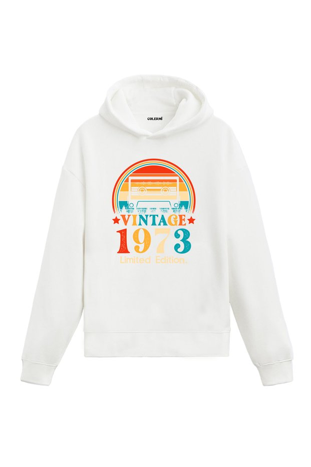 Vintage Mixtape 1973 Design Hooded Sweatshirt