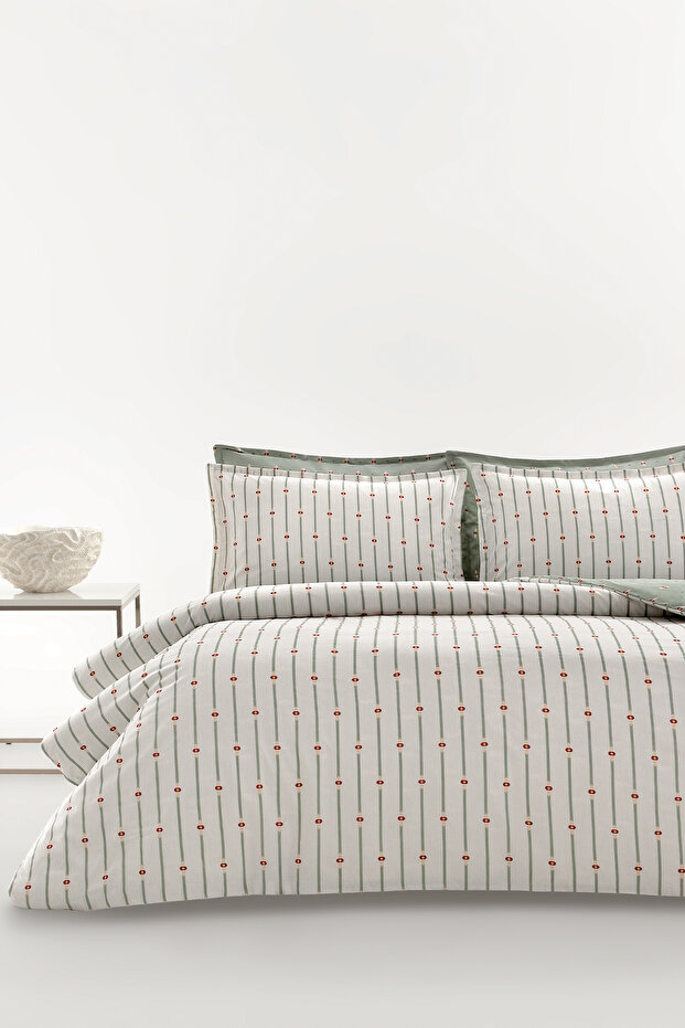 Keeva 100% Cotton Single Duvet Cover Set - Khaki