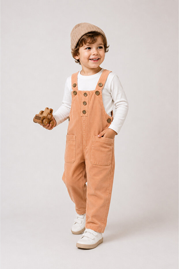 Unisex Velvet Children's Jumpsuit