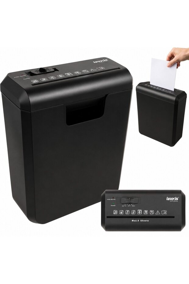 Document shredder, P-2 security level, 10 L basket, reverse function, automatic start, black