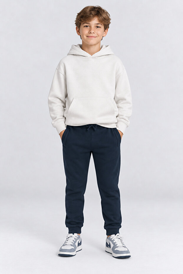 Boy's Jogger Sweatpants Black Navy Blue Beige Gray Ak55010