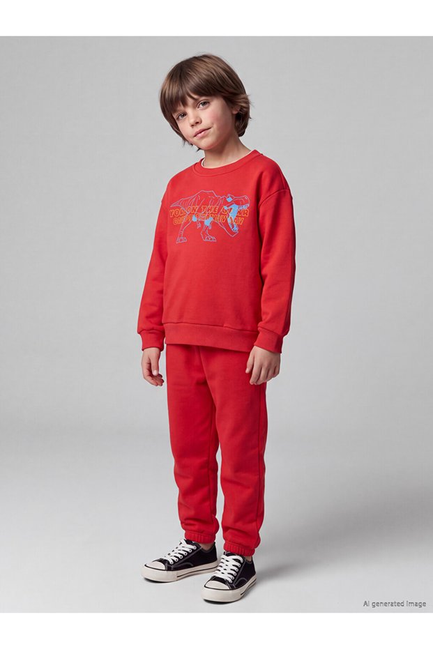 Sparkling Choices from Shining Store Printed Boys' Thick Tracksuit Set