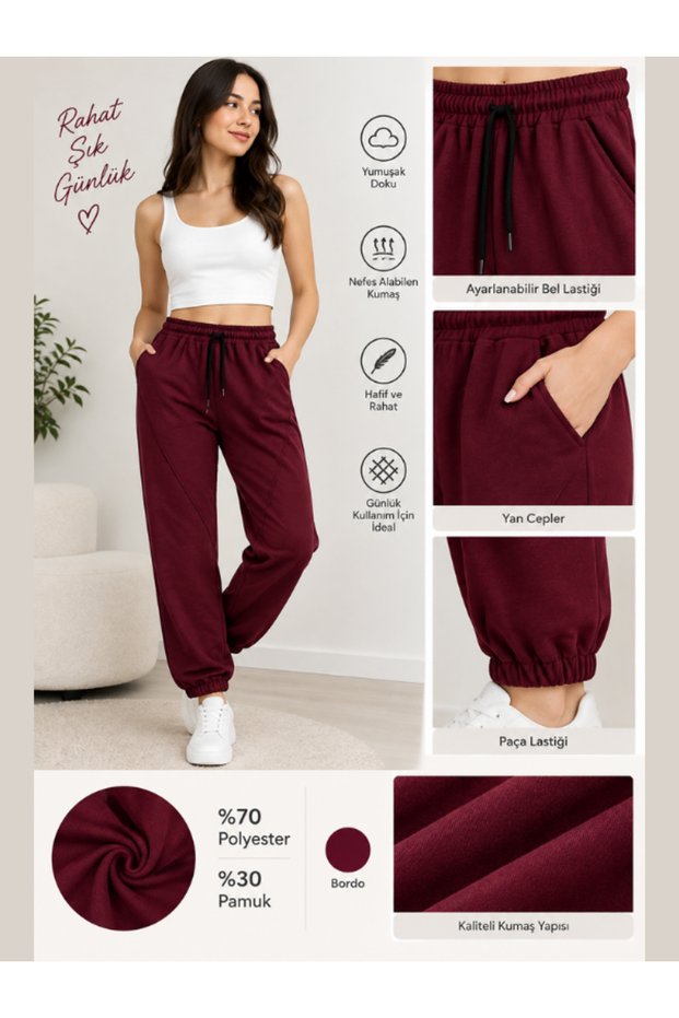 Women's Elastic Waist Loose Cut Sweatpants