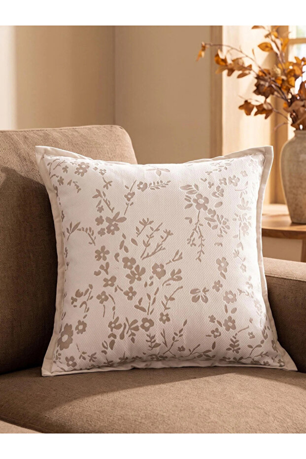 1-Piece Floral Print Cushion Cover, 45x45cm