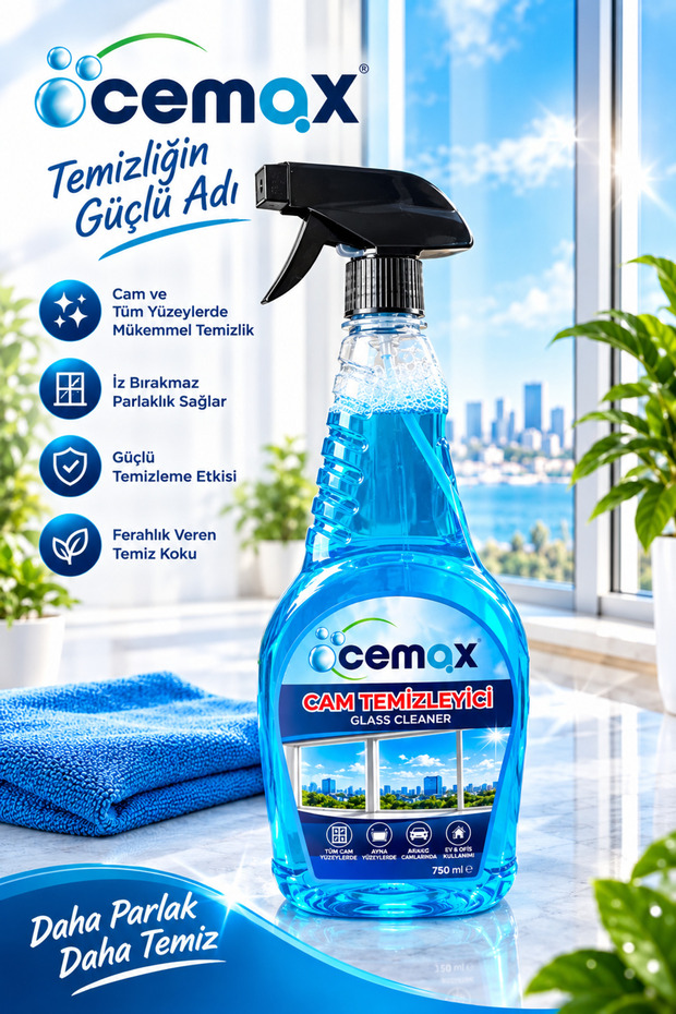 CEMAX CAM TEMİZLEYİCİ