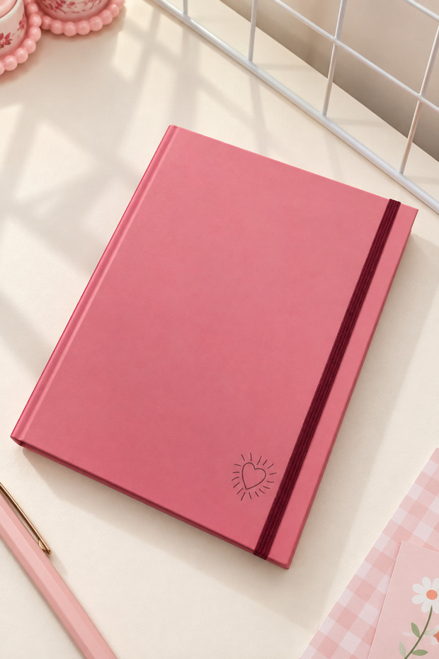 Hard Cover Elasticated Lined Notebook - 17X24 Cm, 168 Sheets | 8 Different Colors