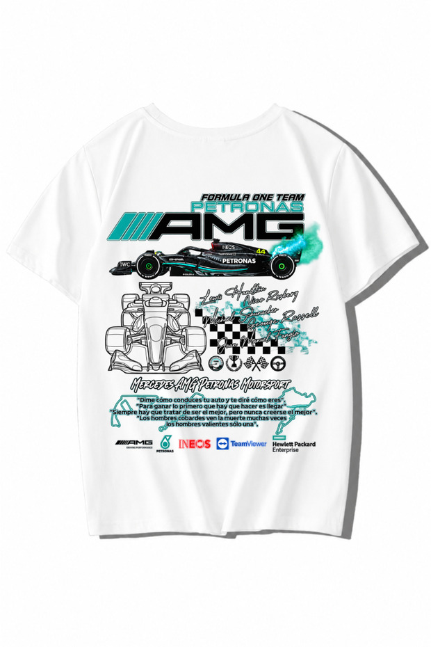 Unisex Kids Formula One Team Petronas Amg T-Shirt (White)