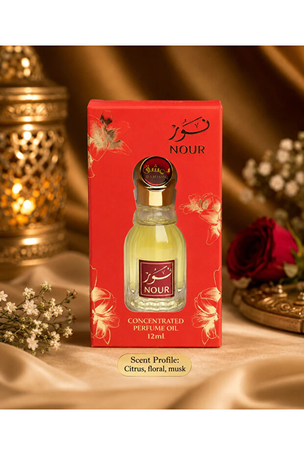 Nour Concentrated Perfume Oil Attar 12ml (Alcohol-Free)