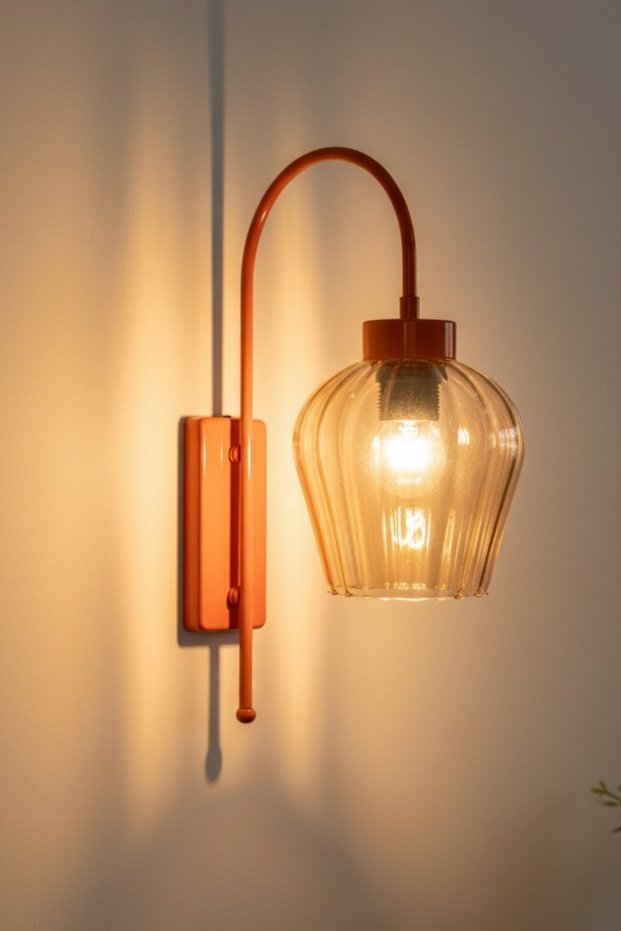 Clupe Honey Orange Body Sconce Wall Lamp Modern Hotel Cafe Vintage Living Room Bedroom Staircase Retro