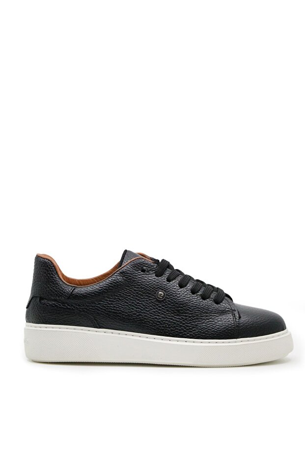 Prime Genuine Leather Casual Casual Men's Sneakers Black/White