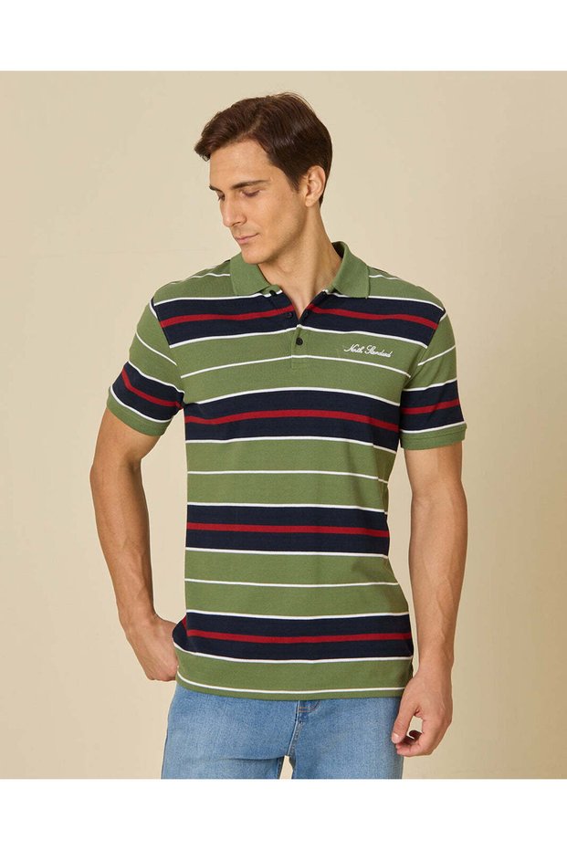 Men Assorted Striped Polo T-Shirt