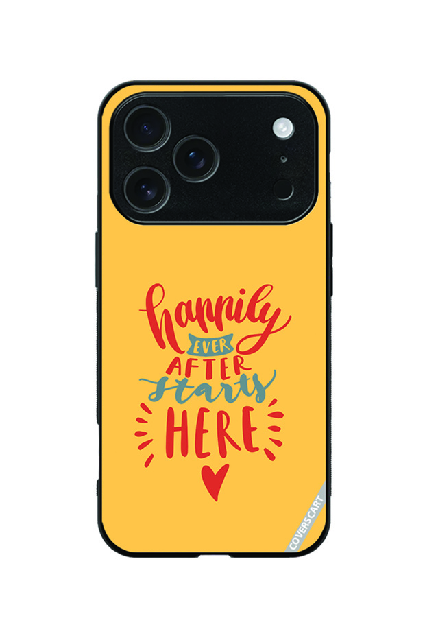 Protective Case Cover for Apple iPhone 18 Pro Happy Quotes Design Yellow
