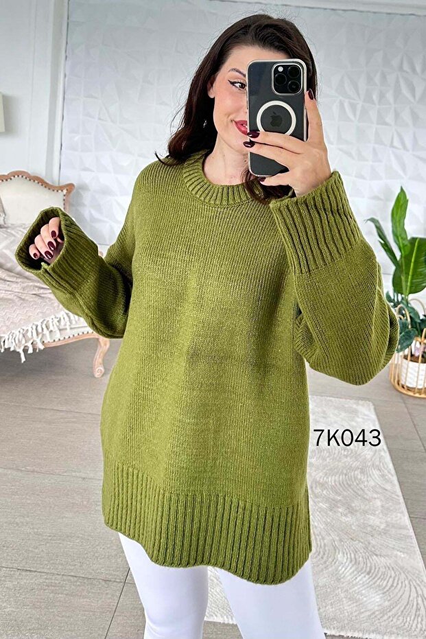 Crew Neck Knitwear Blouse 7K043