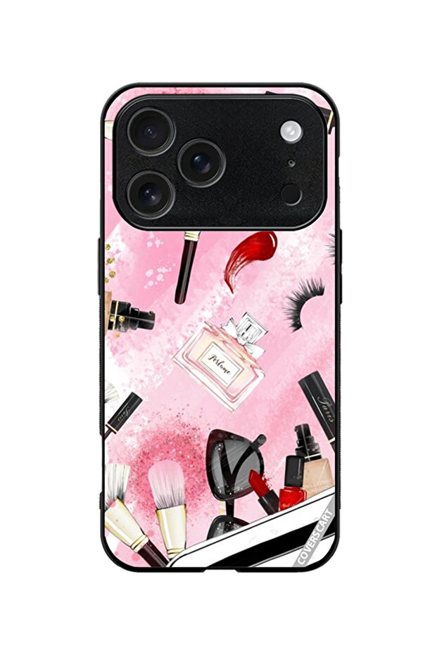 Protective Case Cover for Apple iPhone 18 Pro Makeup Theme Pattern Design 09 Pink