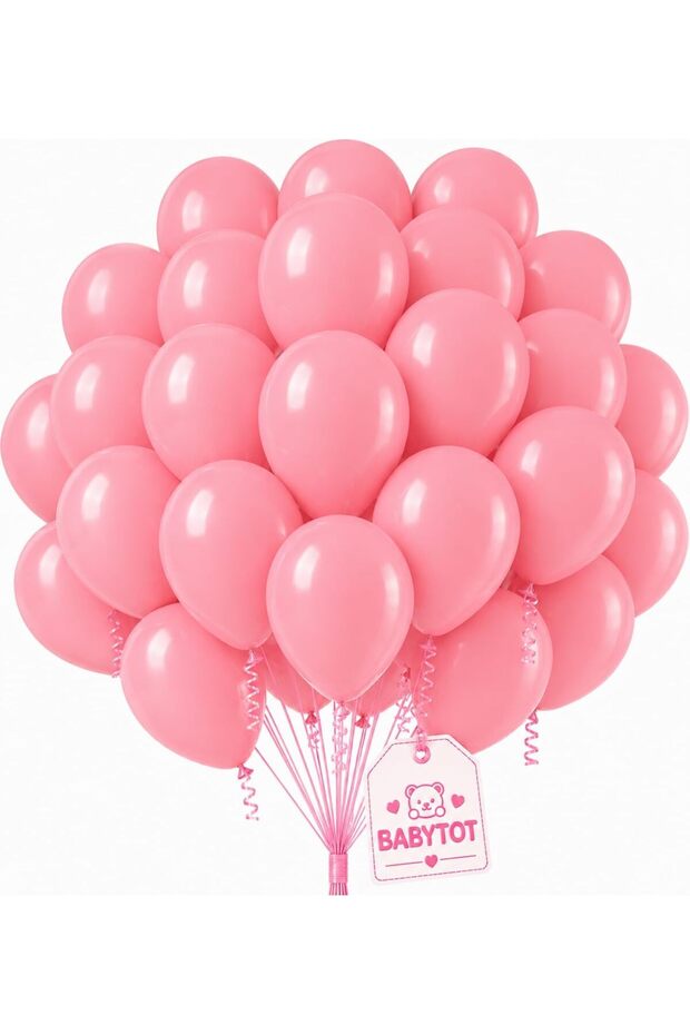 Helium Quality Standard Balloons 20 PCS – 12 Inch Premium Latex Party Balloons, 2.8g Thick Balloons for Birthday, Baby Shower & Celebration Decorations (Baby Pink, 12")