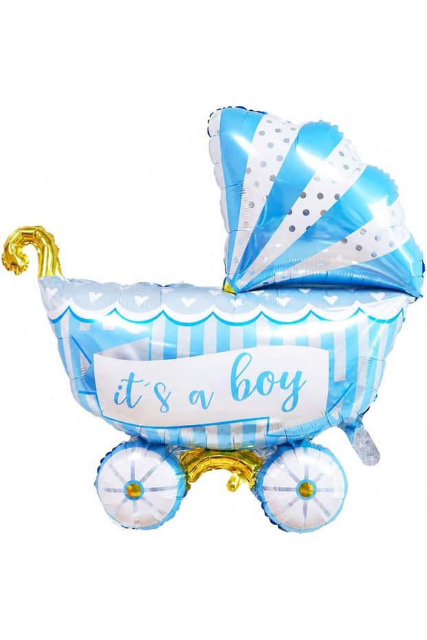 It's a Boy/It's a Girl Helium Foil Balloon 37" (94cm) for Baby Shower & Gender Reveal | Blue for Boys, Pink for Girls | Air or Helium Fill | Recyclable Party Balloon