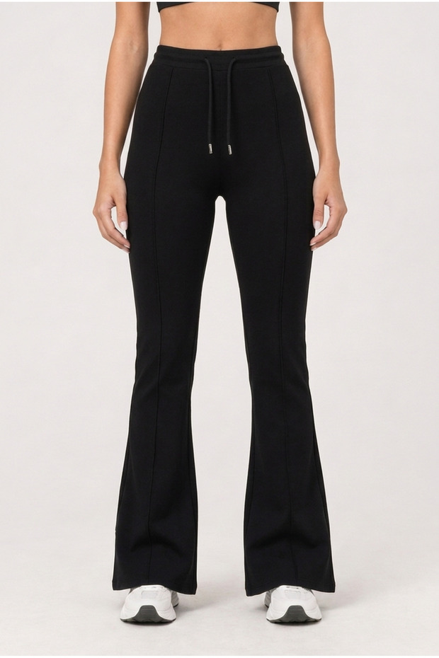 Women's Modal Fabric Gathered Waist Spanish Flare Pants