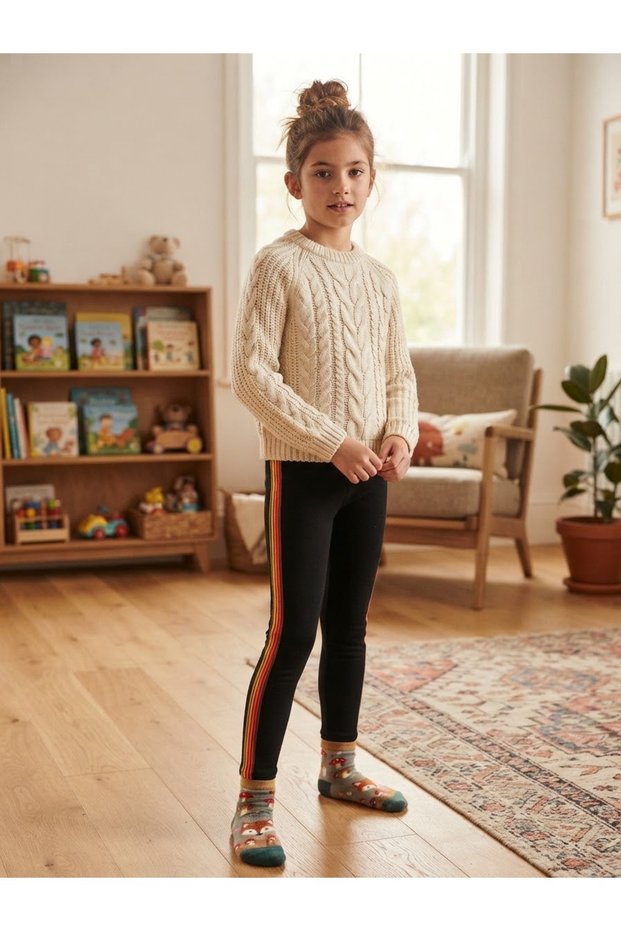 Thermal Leggings / Children's Striped Thermal Leggings