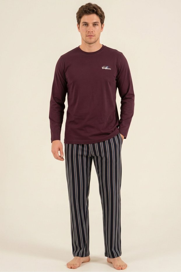 Men's Plum Pajama Bottoms