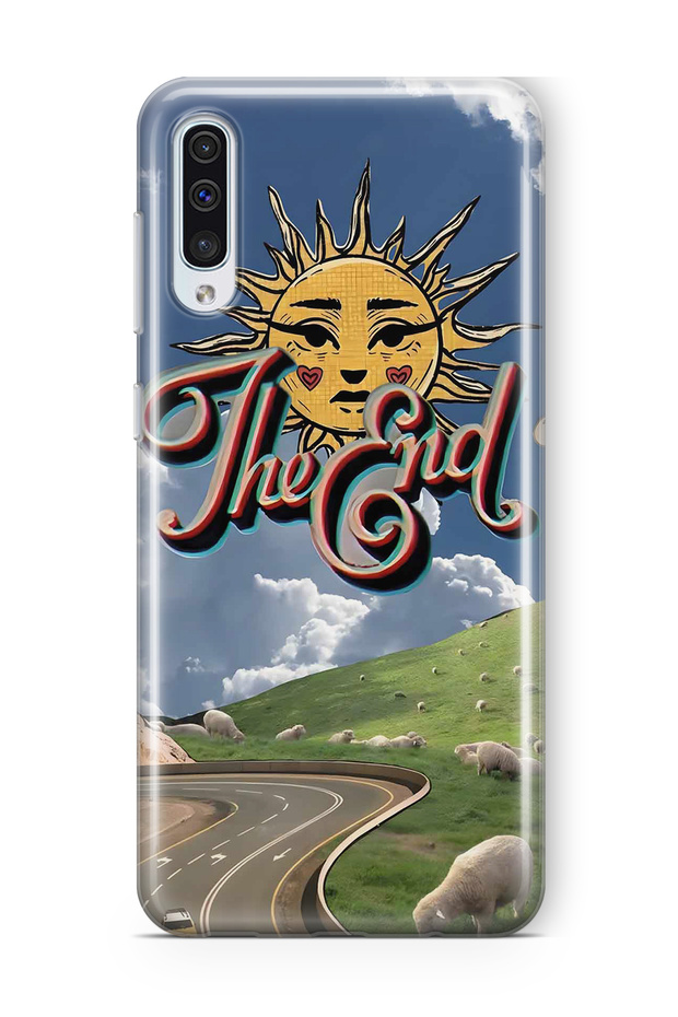 Samsung Galaxy A50 / A30S Compatible Retro Sun Path Pattern Transparent Phone Case