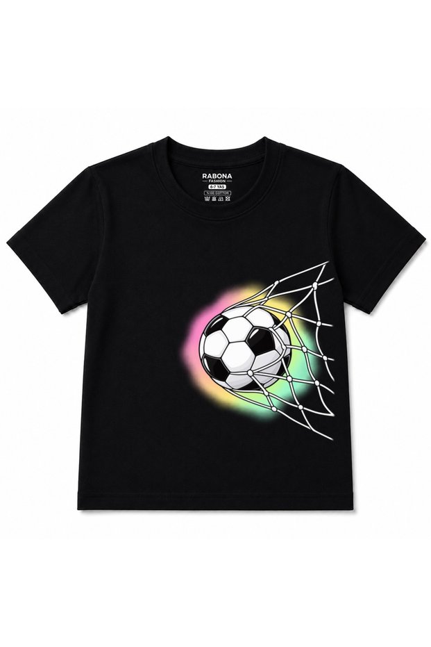 Neon Goal Football Net Graphic Kids T-Shirt