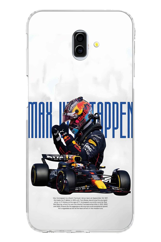 Samsung Galaxy J6 Plus Compatible Max Verstappen Patterned Transparent Phone Case