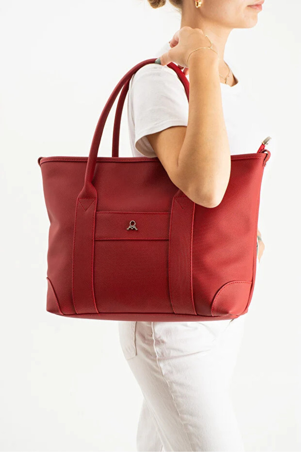 Women's Leather Large Size Daily University Hand & Shoulder Bag
