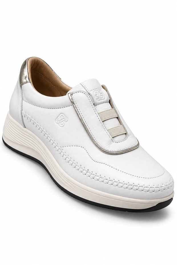 L10.2276 Women's Genuine Leather Eva Antique Elastic Comfort Shoes