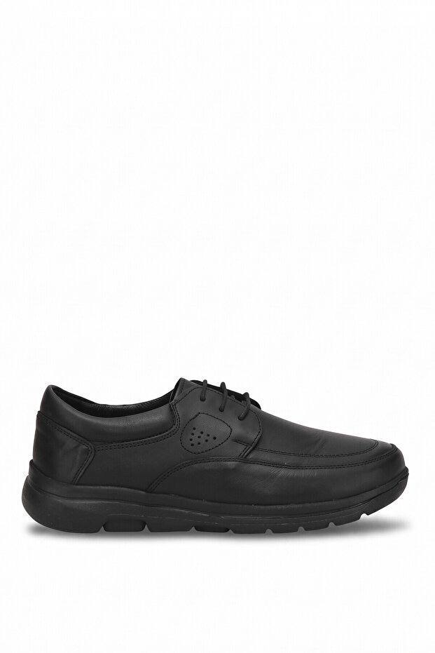 Elit Mzv4016C Men's Genuine Leather Casual Shoes Black