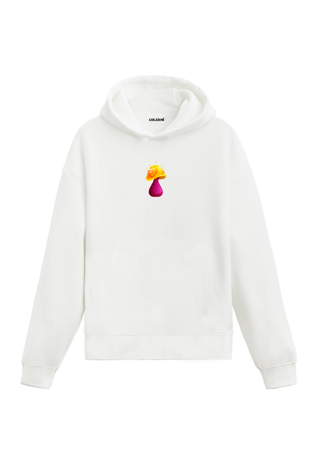 Magical Mushroom Minimal Design Hooded Sweatshirt