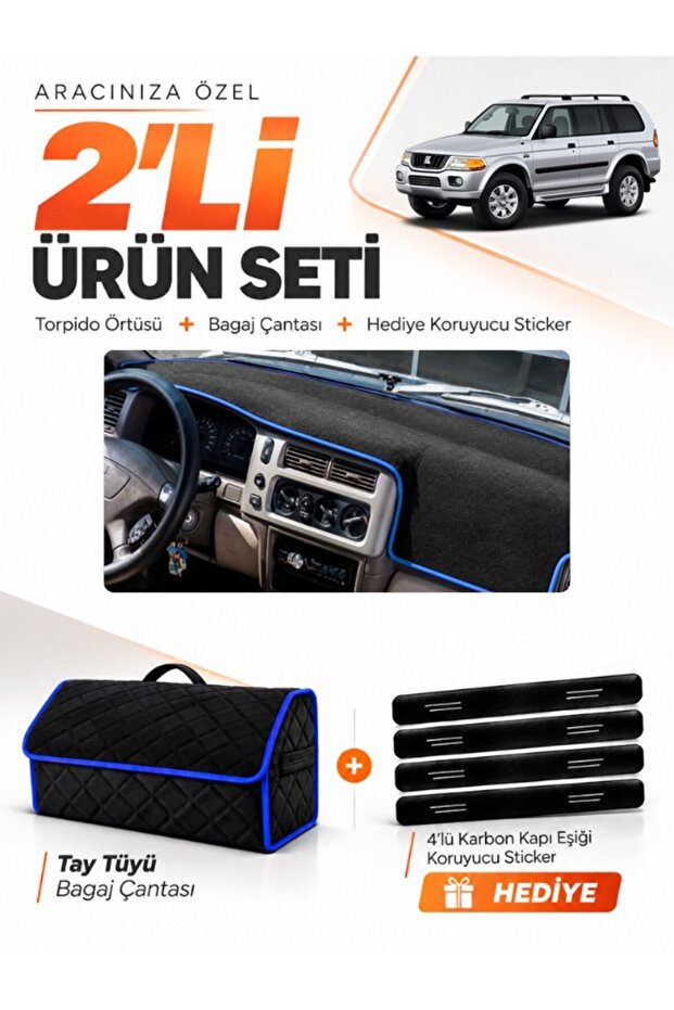 Mitsubishi Montero Sport (1996-2009) Compatible Glove Box Cover + Towel Bag Set - Mi015