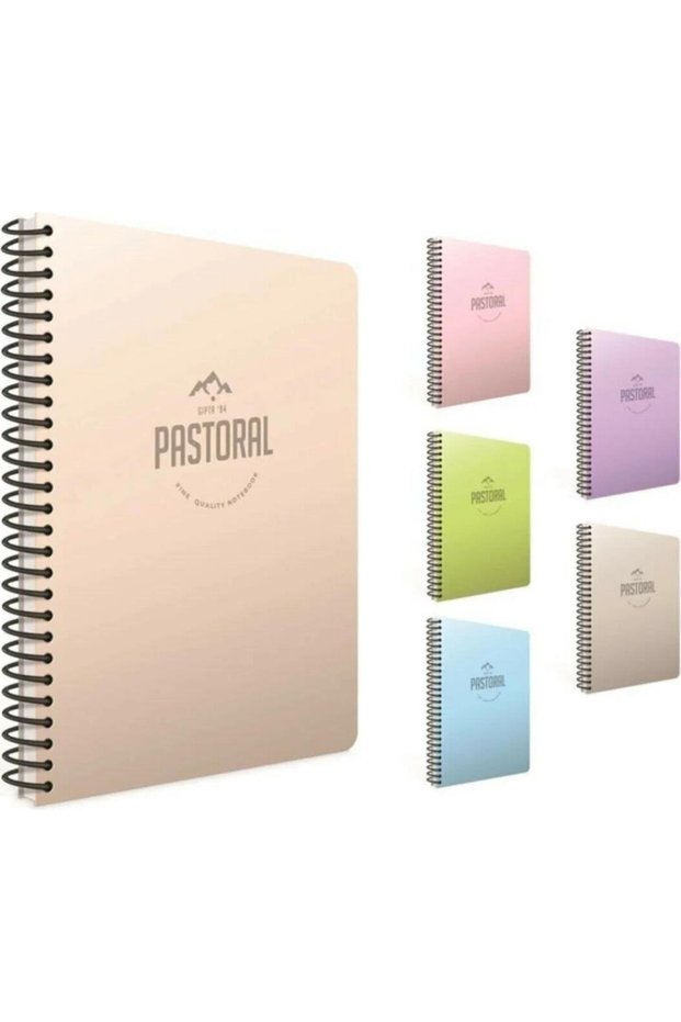 Pastoral Notebook A4 96 Sheets Unlined Spiral Plastic Cover 1 Piece Modern Color Options