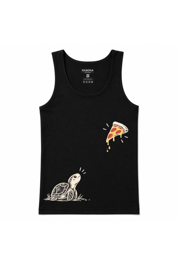 Pizza Dreamer Turtle Graphic Tank Top