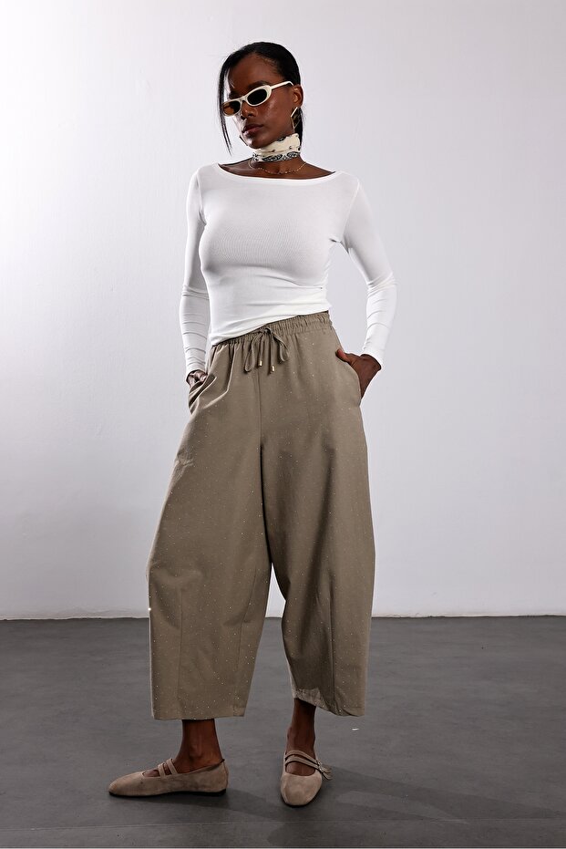 Mink Stone Barrel Trousers 51470