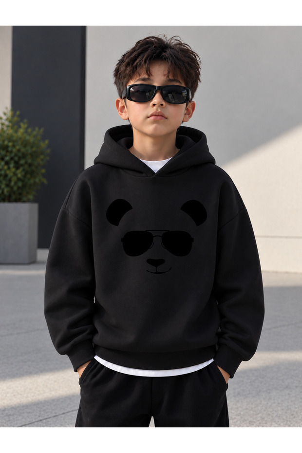 Sweatshirt (Hooded) Boys' 3 Thread Raster Printed Winter Hoodie