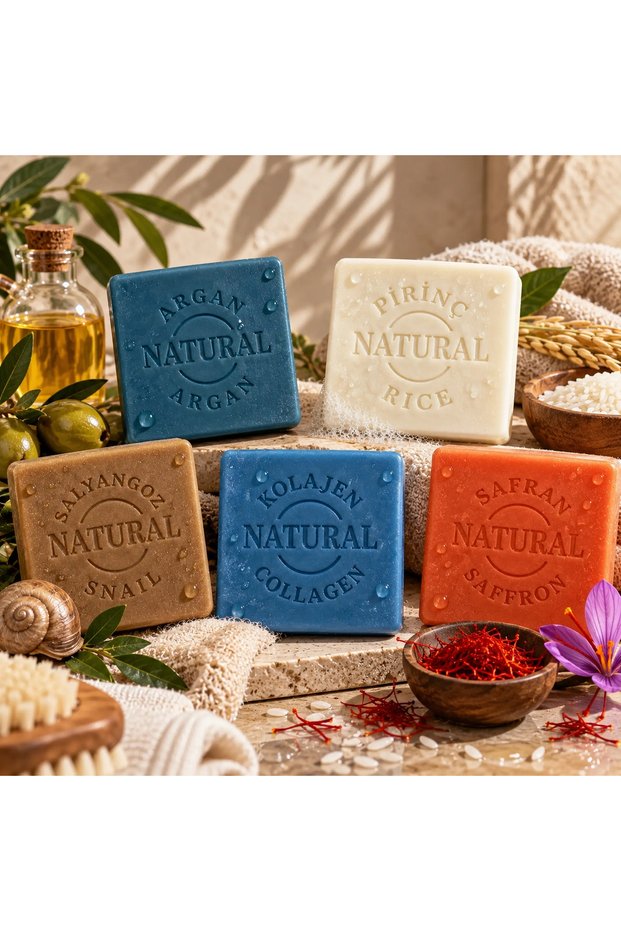 Premium Care Five-Piece Herbal Soap Set