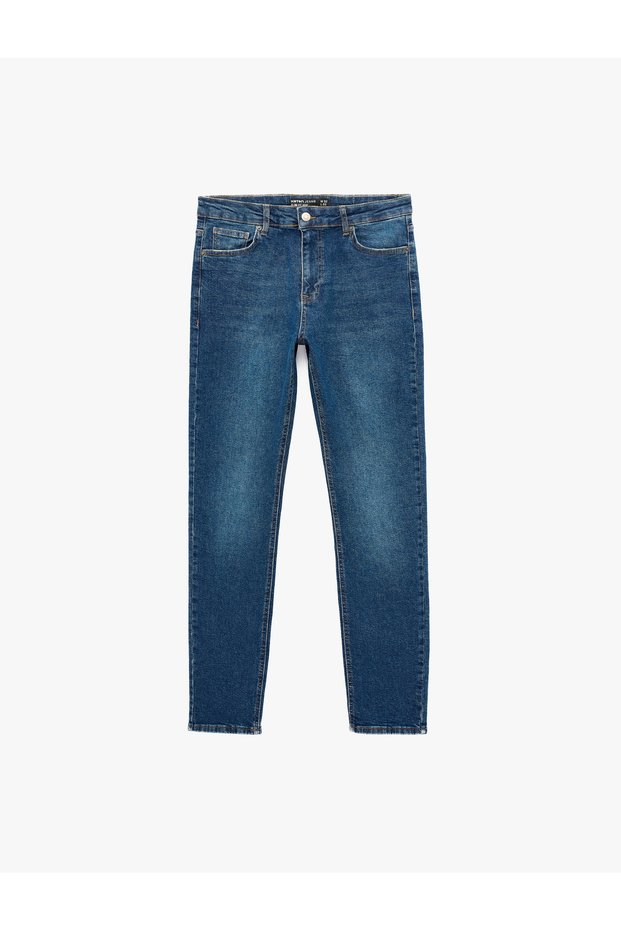 Normal Bel Cotton 5-Pocket Slim Fit Jean Trousers - Brad Jean