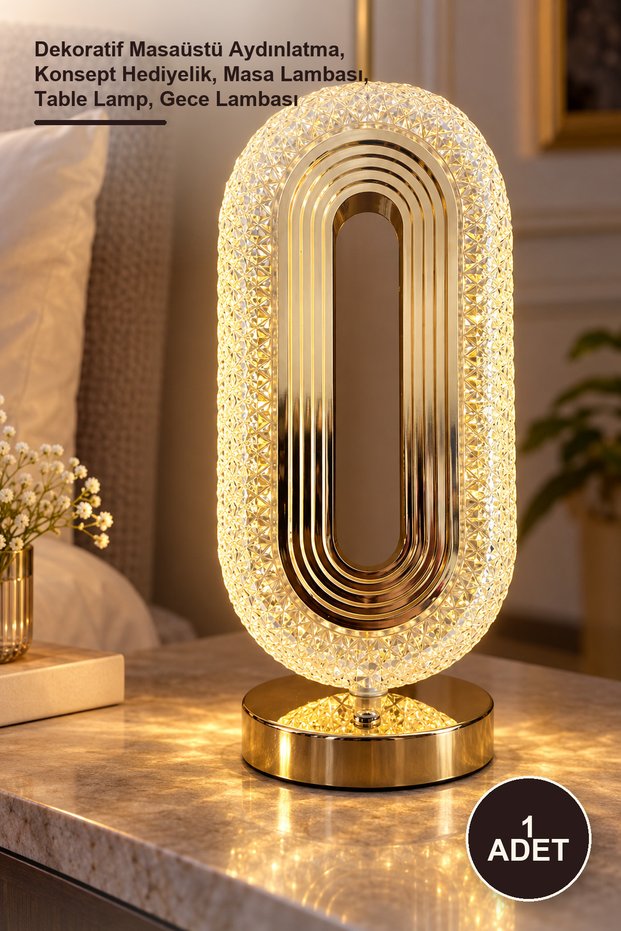 1 Piece Crystal Table Lamp – Decorative Desktop Lighting, Concept Gift, Table Lamp, Table Lamp, Night Light