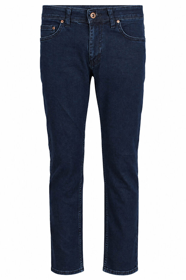 Regular Navy Blue Men's Jean Trousers 27Km57000001