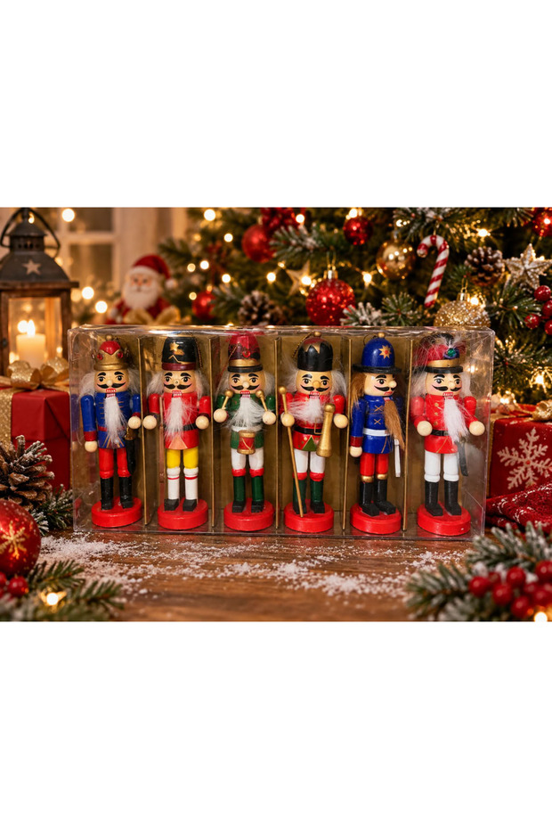 Lead Soldier Wooden Decorative Items Set of 6 12.5 / 13cm Th7