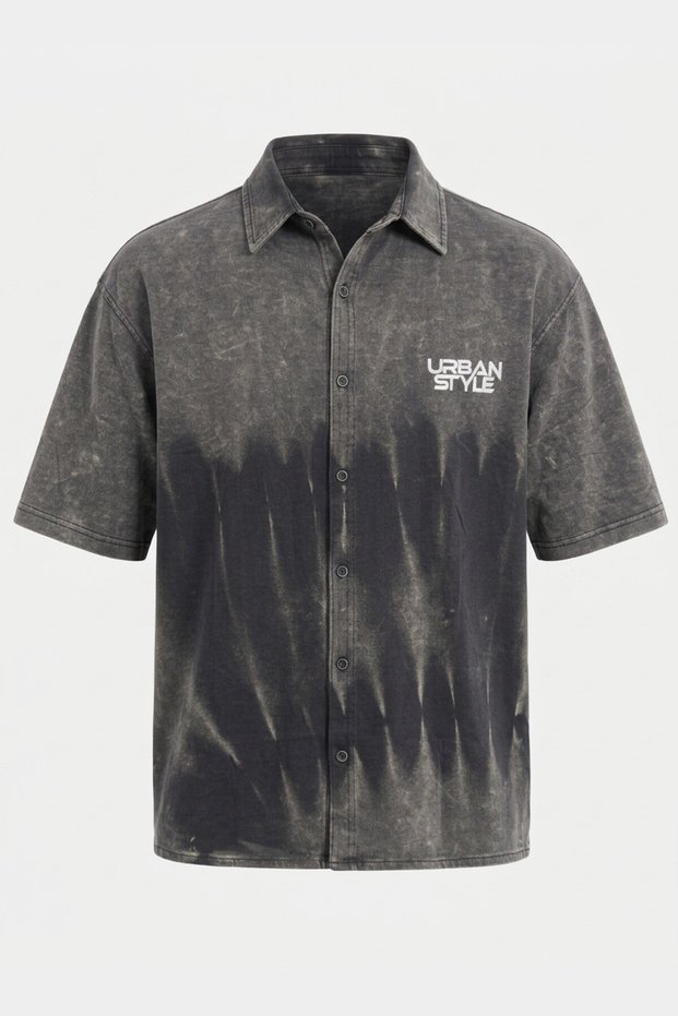 Men's Shirt - Short Sleeve - Dark Grey