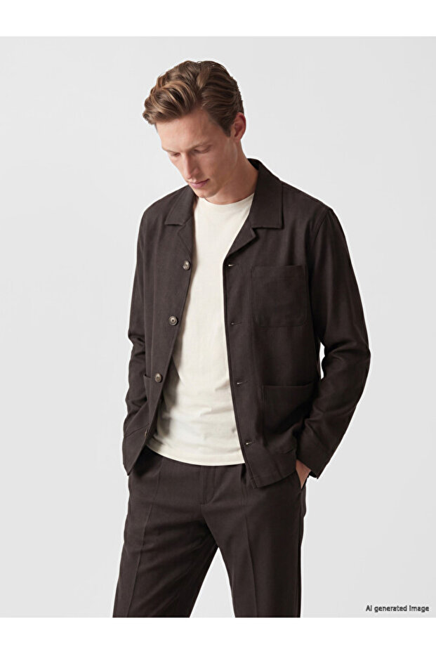 Esvab • Modern & Distinctive Standart Fit Men's Linen Blend Blazer Jacket