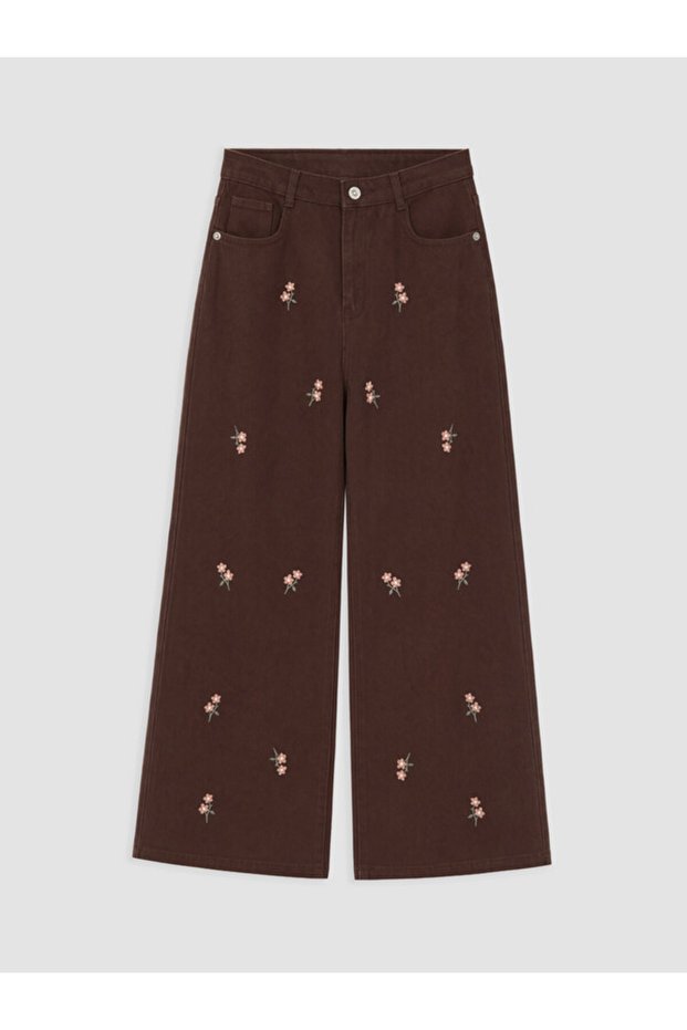 Esvab • Modern & Stylish Girls' Floral Gabardine Trousers