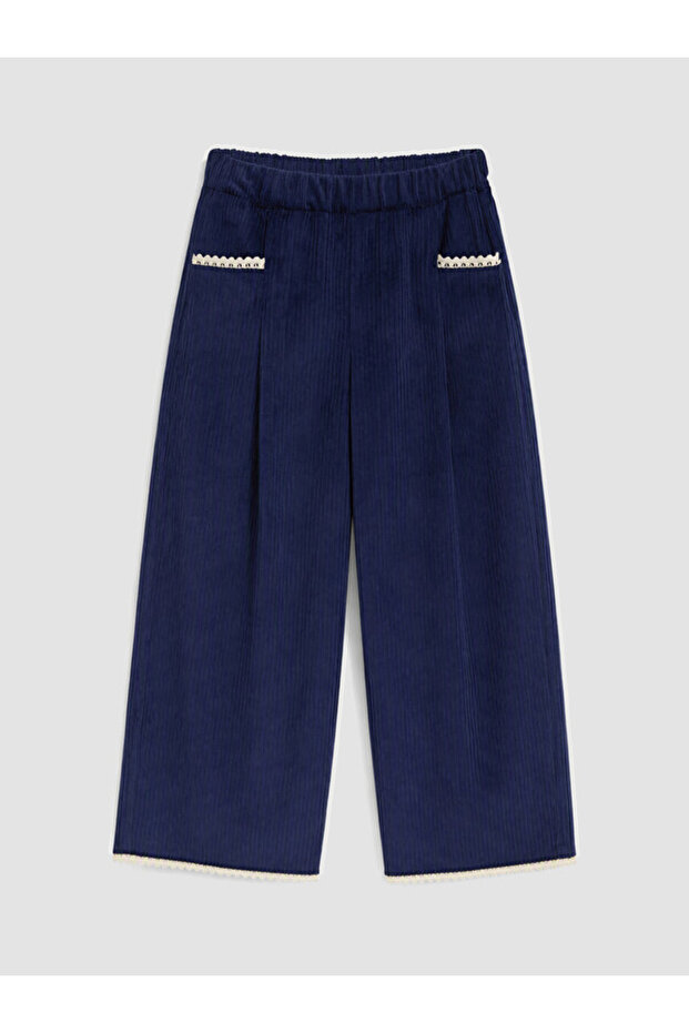 Esvab • Modern & Distinctive Wide-Leg Girls' Velvet Trousers
