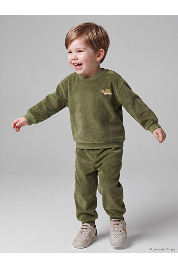 Esvab • Modern & Distinctive Printed Baby Boy Velvet Suit