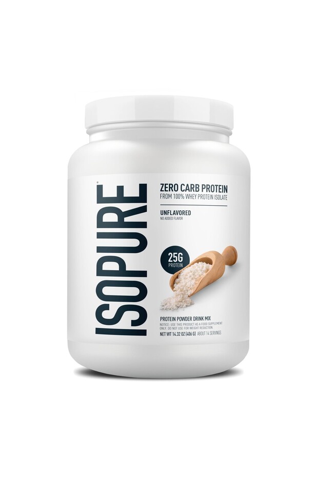 Zero Carb Whey Isolate Protein Powder, Unflavored 1 LB