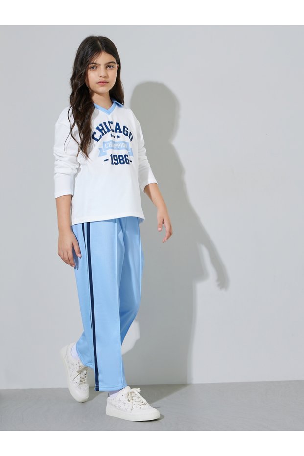 Teen Girls Graphic Long Sleeve T-Shirt and Joggers Set